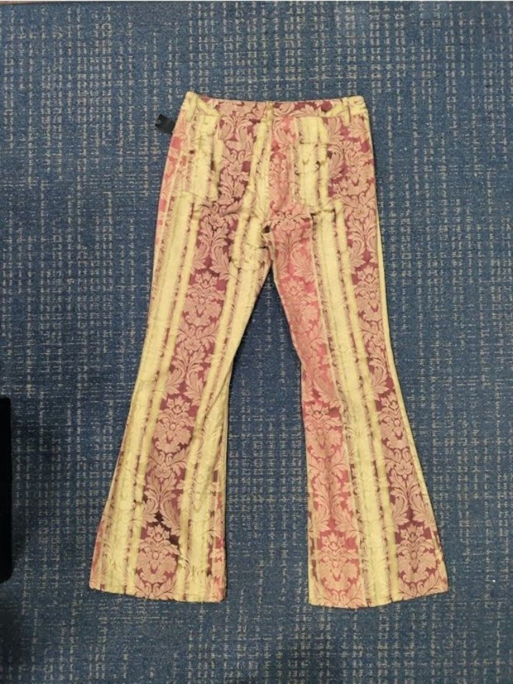 A.B.S. By Allen Schwartz Womens Size 10 Printed Bell-Bottom Pants Boho Festival - Picture 2 of 7